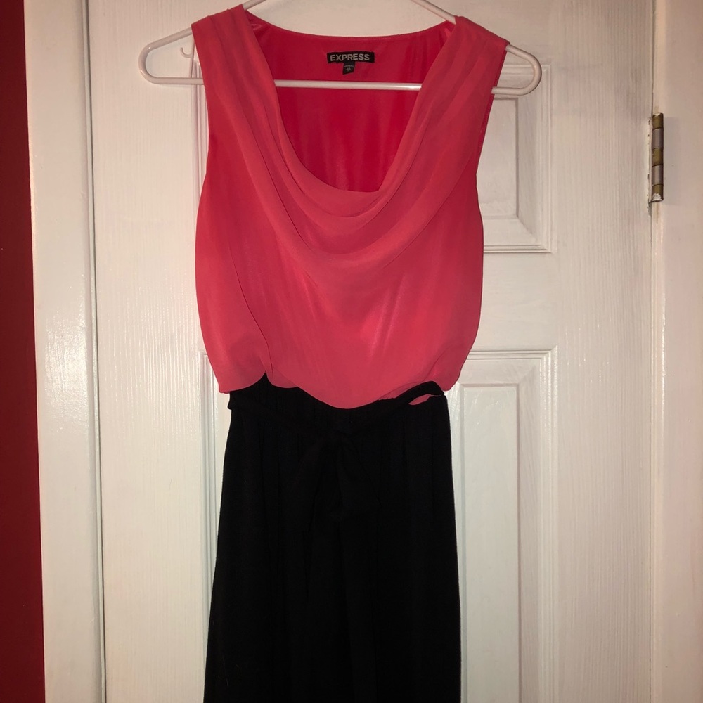 Pink/black Express dress